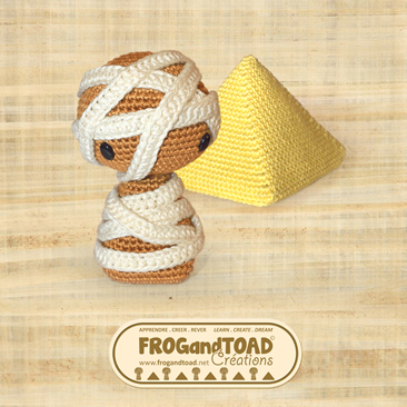 CHIBI Egypte Egypt - Momie Pyramide Mummy Pyramid Amigurumi Crochet FROGandTOAD Creations